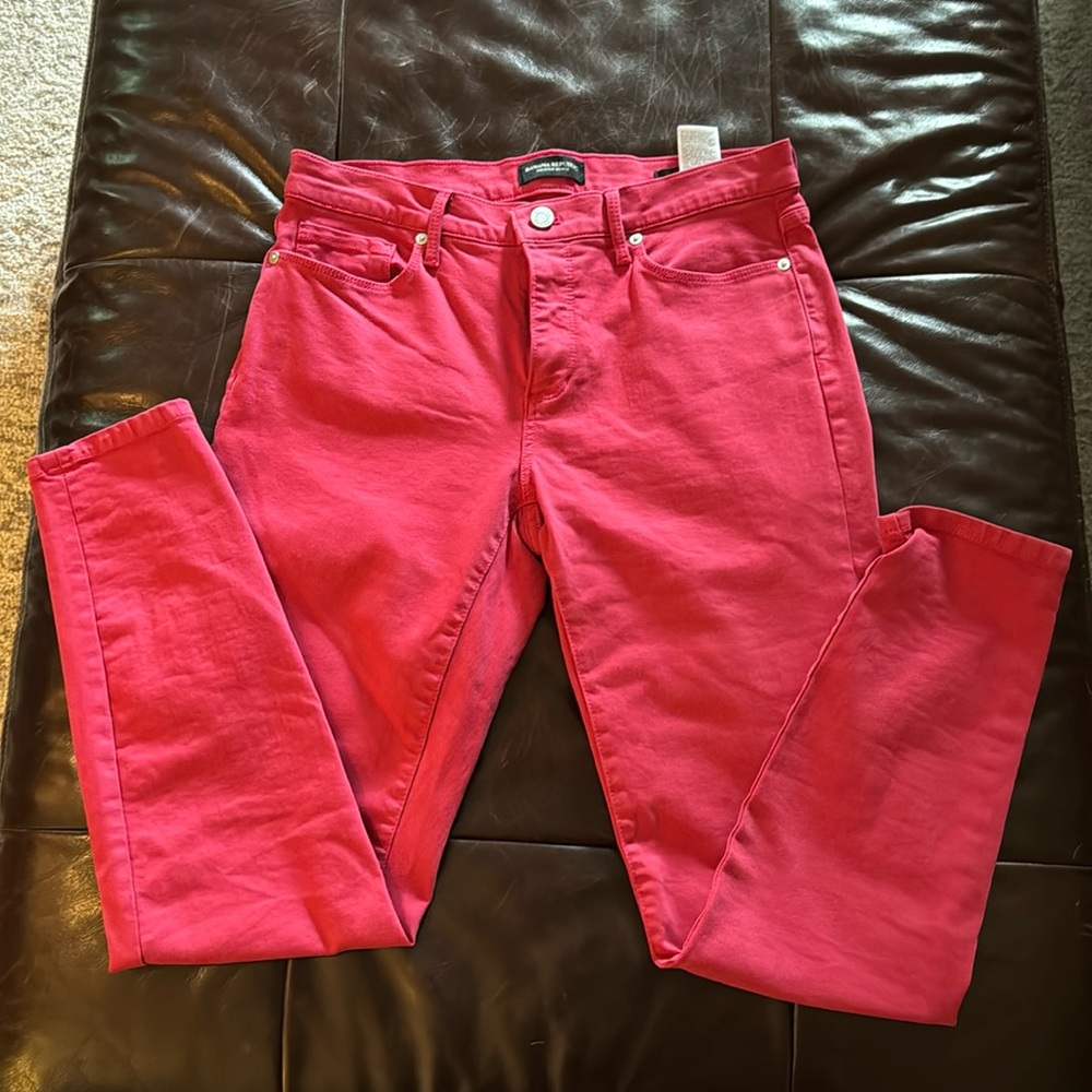 Banana Republic Pink Denim Skinny Fit Jeans size 27.